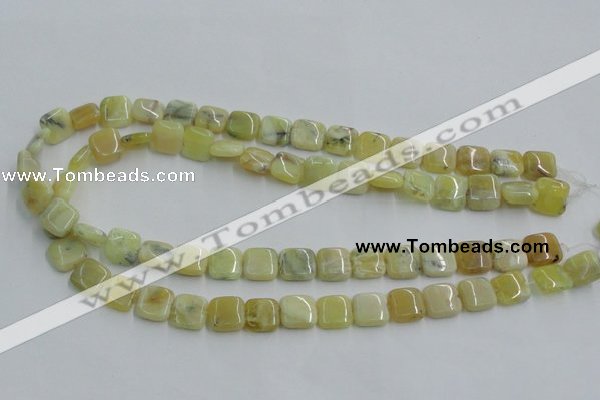 COP372 15.5 inches 12*12mm square yellow opal gemstone beads