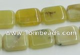 COP373 15.5 inches 13*18mm rectangle yellow opal gemstone beads