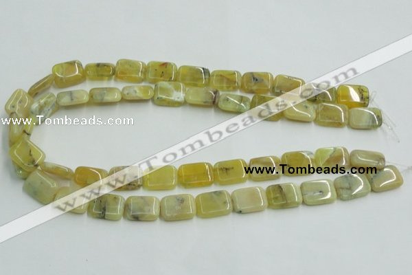 COP373 15.5 inches 13*18mm rectangle yellow opal gemstone beads