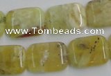 COP374 15.5 inches 15*20mm rectangle yellow opal gemstone beads