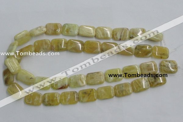 COP374 15.5 inches 15*20mm rectangle yellow opal gemstone beads