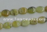 COP375 15.5 inches 8*10mm oval yellow opal gemstone beads wholesale