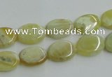 COP376 15.5 inches 10*14mm oval yellow opal gemstone beads wholesale