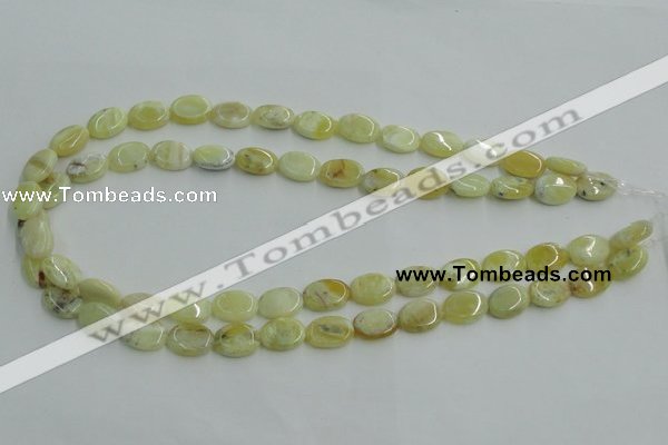 COP376 15.5 inches 10*14mm oval yellow opal gemstone beads wholesale