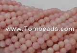 COP401 15.5 inches 4mm round Chinese pink opal gemstone beads