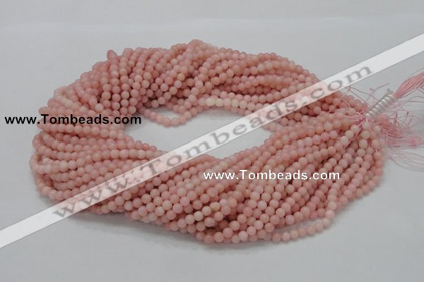 COP401 15.5 inches 4mm round Chinese pink opal gemstone beads