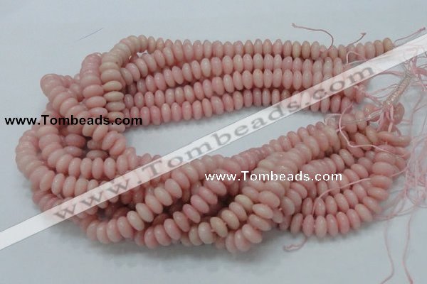 COP408 15.5 inches 5*10mm rondelle Chinese pink opal gemstone beads