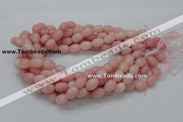 COP409 15.5 inches 10*14mm rice Chinese pink opal gemstone beads