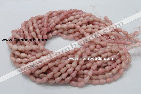 COP411 15.5 inches 6*10mm teardrop Chinese pink opal gemstone beads