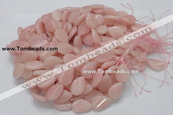 COP425 15.5 inches 18*24mm twisted teardrop Chinese pink opal gemstone bead