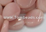 COP426 15.5 inches 18*25mm twisted oval Chinese pink opal gemstone beads