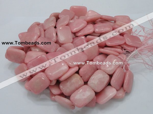 COP428 15.5 inches 20*30mm rectangle Chinese pink opal gemstone beads