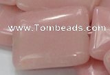 COP429 15.5 inches 30*40mm rectangle Chinese pink opal gemstone beads