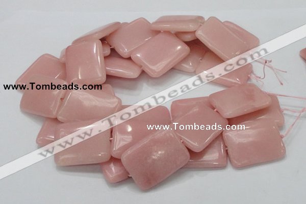 COP429 15.5 inches 30*40mm rectangle Chinese pink opal gemstone beads