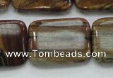 COP434 15.5 inches 22*30mm rectangle natural brown opal gemstone beads