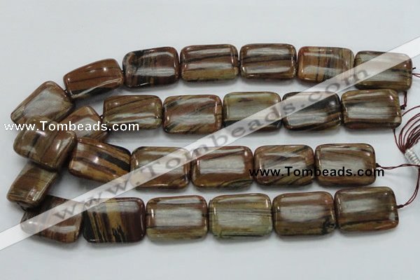 COP434 15.5 inches 22*30mm rectangle natural brown opal gemstone beads