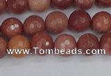 COP442 15.5 inches 6mm faceted round African blood jasper beads