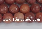 COP444 15.5 inches 10mm faceted round African blood jasper beads