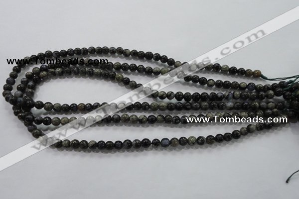 COP452 15.5 inches 6mm round natural grey opal gemstone beads