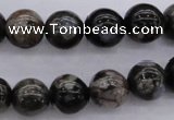 COP453 15.5 inches 8mm round natural grey opal gemstone beads