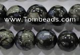 COP456 15.5 inches 14mm round natural grey opal gemstone beads