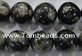 COP457 15.5 inches 16mm round natural grey opal gemstone beads