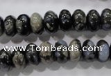 COP471 15.5 inches 8*12mm rondelle natural grey opal gemstone beads