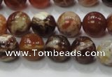 COP503 15.5 inches 12mm round natural red opal gemstone beads