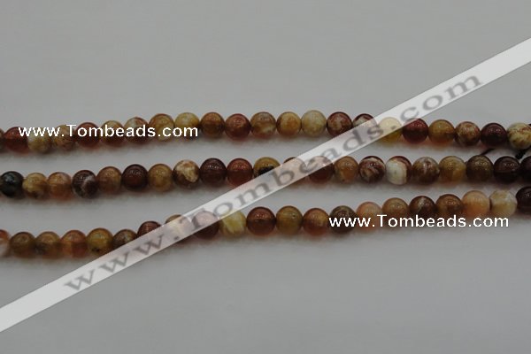 COP509 15.5 inches 6mm round natural red opal gemstone beads