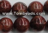 COP517 15.5 inches 20mm round red opal gemstone beads wholesale