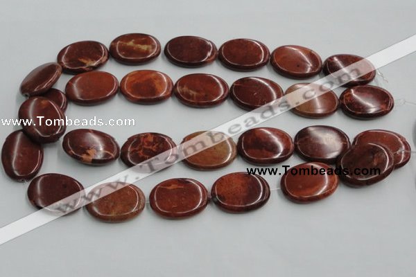 COP524 15.5 inches 22*30mm oval red opal gemstone beads wholesale