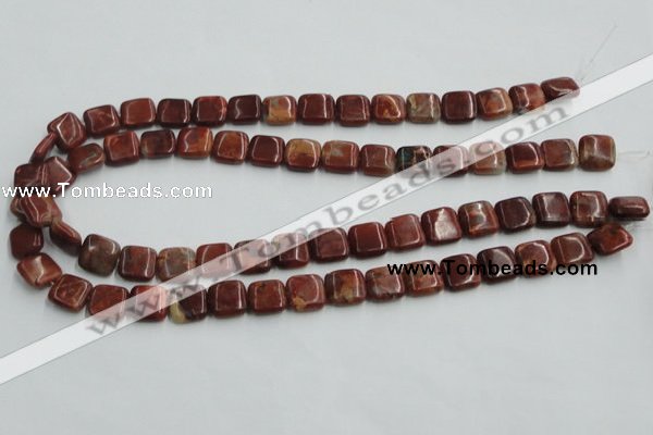 COP526 15.5 inches 12*12mm square red opal gemstone beads wholesale