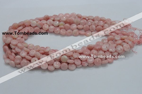 COP59 15.5 inches 6mm flat round natural pink opal gemstone beads