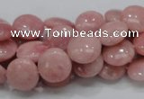 COP60 15.5 inches 12mm flat round natural pink opal gemstone beads