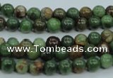 COP651 15.5 inches 6mm round green opal gemstone beads wholesale