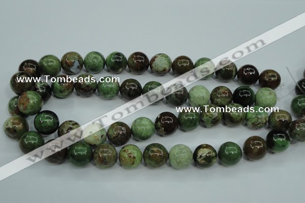 COP655 15.5 inches 14mm round green opal gemstone beads