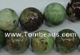 COP656 15.5 inches 16mm round green opal gemstone beads wholesale