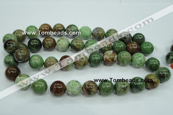 COP657 15.5 inches 18mm round green opal gemstone beads wholesale