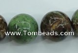 COP658 15.5 inches 20mm round green opal gemstone beads wholesale