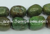 COP672 15.5 inches 12*16mm nuggets green opal gemstone beads