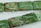 COP688 15.5 inches 13*18mm rectangle green opal gemstone beads