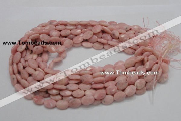 COP71 15.5 inches 10*14mm faceted oval natural pink opal beads