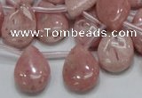 COP74 15.5 inches 13*18mm flat teardrop natural pink opal beads