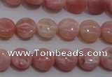 COP77 15.5 inches 10mm flat round natural pink opal gemstone beads