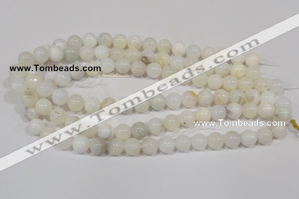 COP902 15.5 inches 10mm round natural white opal gemstone beads