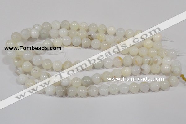 COP903 15.5 inches 12mm round natural white opal gemstone beads