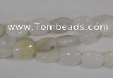 COP906 15.5 inches 8*10mm oval natural white opal gemstone beads