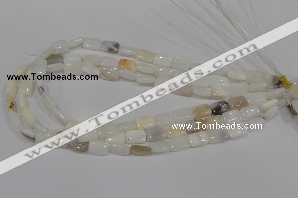 COP913 15.5 inches 12*16mm rectangle natural white opal gemstone beads