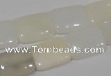 COP914 15.5 inches 13*18mm rectangle natural white opal gemstone beads