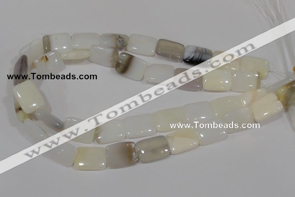 COP915 15.5 inches 15*20mm rectangle natural white opal gemstone beads